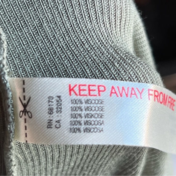 Free People Intimately Night We Met green Ribbed Ruched Long Sleeve Tee Sz L - Picture 6 of 8